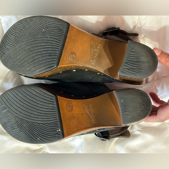 Dansko Delle Suede Slingback Platform Clog Sandal Black 41EU 10.5-11US - Picture 5 of 8